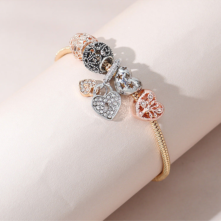 Heart-Shaped Lucky Tree Bracelet for Women | Elegant Alloy Jewelry