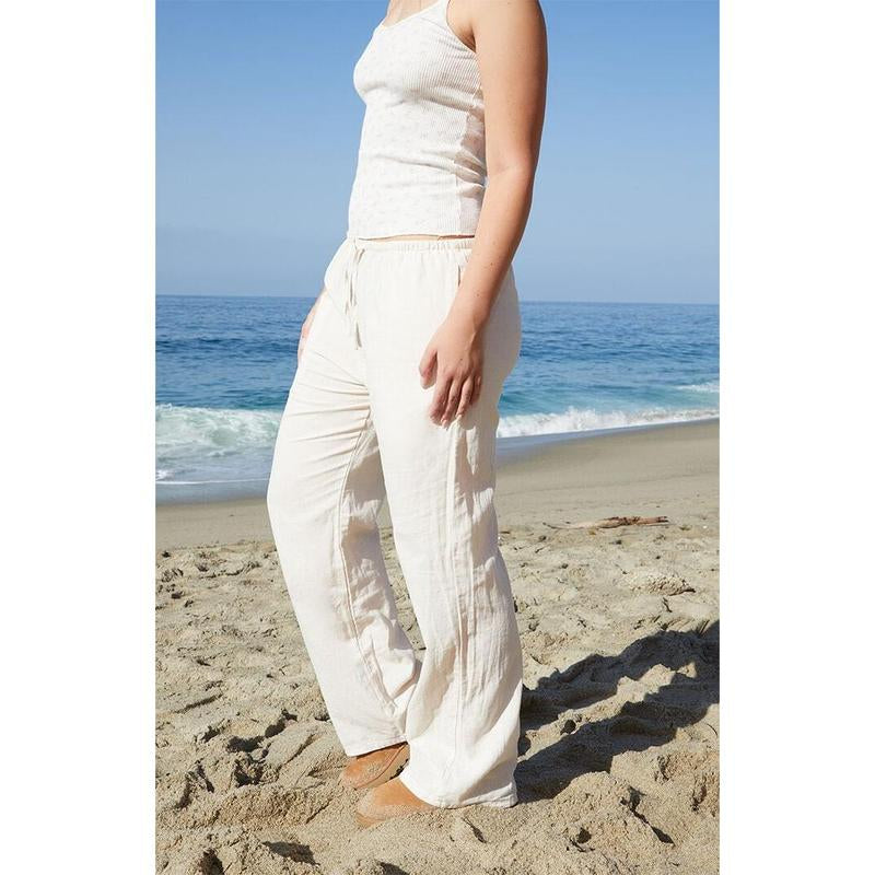 John Galt Women'S Sand Anastasia Linen Pants
