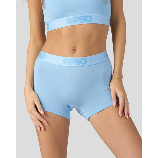 PSD Women'S Baby Blue Solid Light Blue Boyshort Underwear - Premium Modal Fabric Bottom Breathable