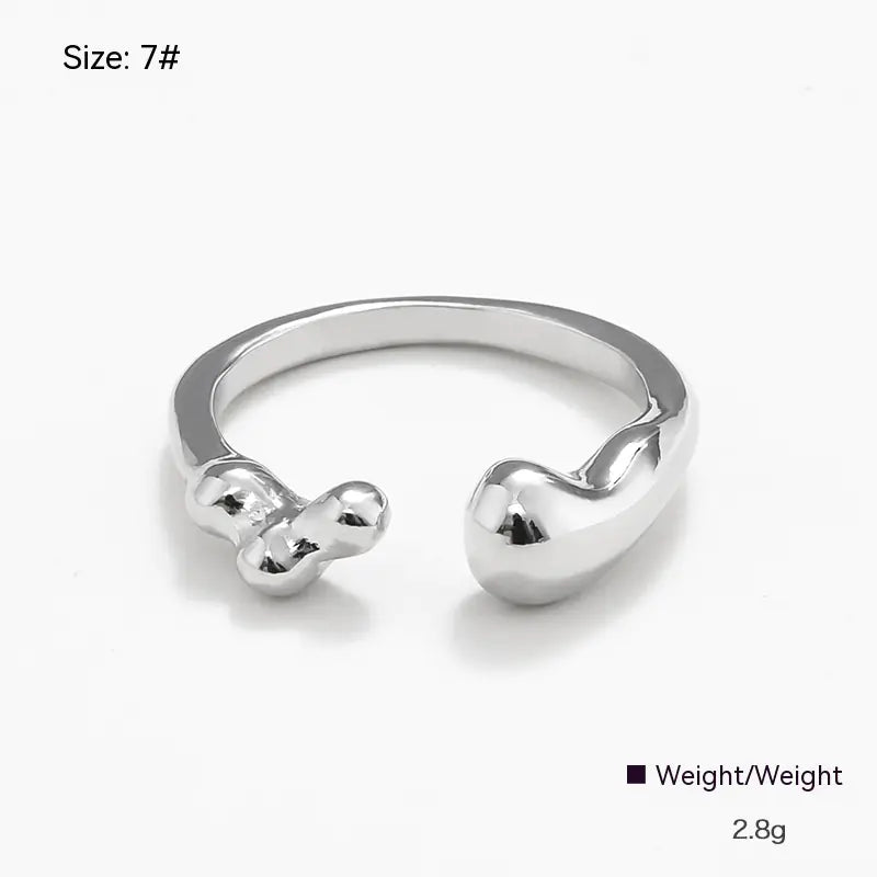 Irregular Metal Unique Ring Design for Women