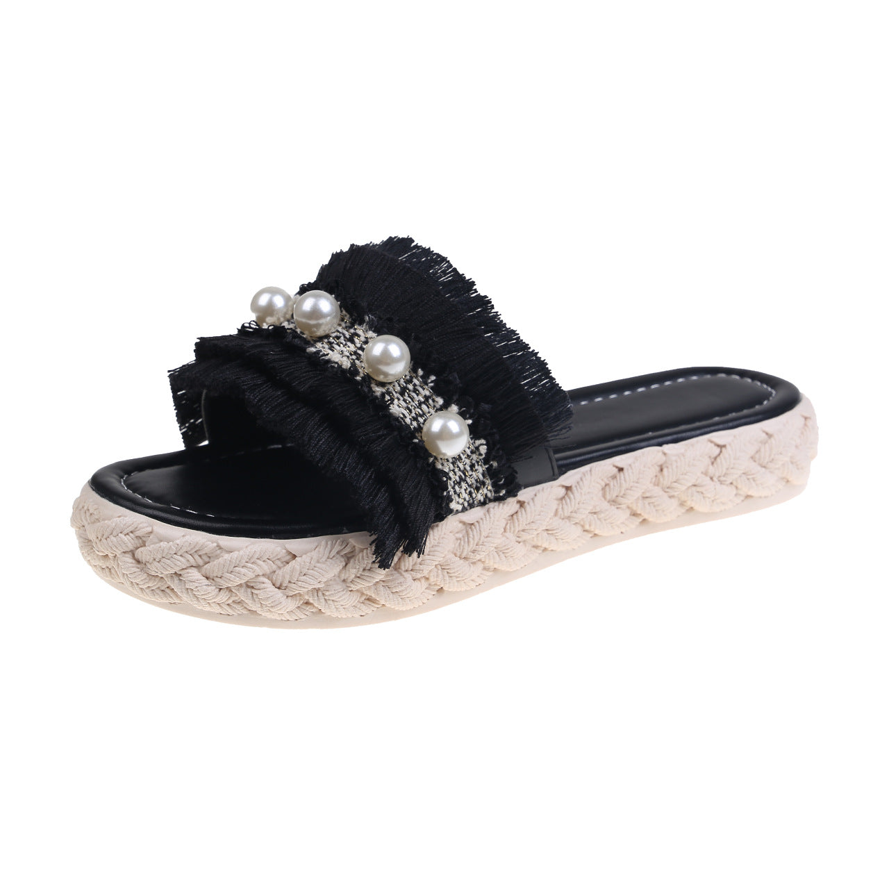 Korean Style Rubber Faux Leather Slippers