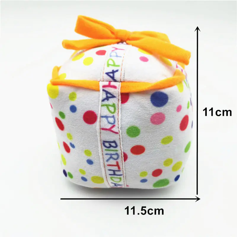 Dog Birthday Cake Plush Toy